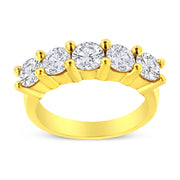 Bids.com 14K Yellow Gold Plated .925 Sterling Silver 2.0 Cttw Shared Prong Set Diamond 5 Stone Wedding Band Ring (J-K Color, I1-I2 Clarity) - Size 7 Rings White Smoke 7 / Yellow.Sterling Silver,8 / Yellow.Sterling Silver,6 / Yellow.Sterling Silver,9 / Yellow.Sterling Silver