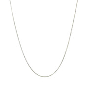 Bids.com 10k White Gold Classic Box Chain 0.6mm Necklaces White Smoke 16 / White Gold,18 / White Gold,20 / White Gold,24 / White Gold,One / White Gold