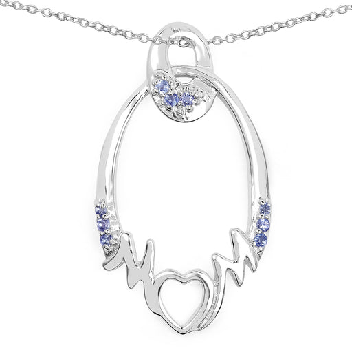 Bids.com 0.18 Carat Genuine Tanzanite .925 Sterling Silver Pendant Pendants White Smoke