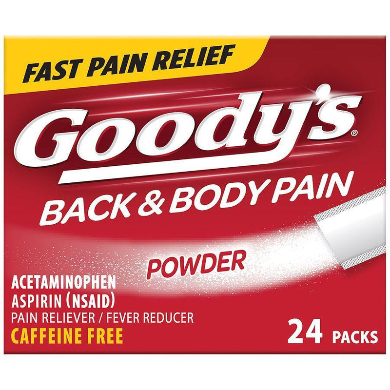 Goody's Goody's Caffeine Free Powder Stick Packs Back & Body Pain Health & Beauty White Smoke