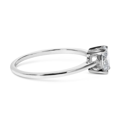 Bids.com 14K White Gold 1/2 Cttw Oval Lab Grown Diamond 4 Prong Solitaire Engagement Ring (F-G Color, VS2-SI1 Clarity) - Size 7 Rings White Smoke 7 / White.Gold,9 / White.Gold,6 / White.Gold,8 / White.Gold,5 / White.Gold