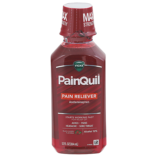 Vicks Vicks PainQuil Nighttime Pain Relief & Sleep-Aid, Black Cherry, 12 fl oz Medicine & Drugs White Smoke