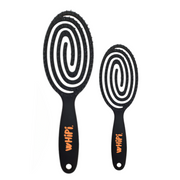 Whipi Co Detangle- Crown Detangle Brush  Black White Smoke Full Size,Mini Size