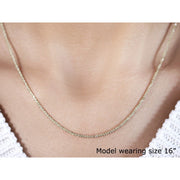 Bids.com 14k Yellow Gold Sparkle Chain 1.5mm Necklaces Tan 18 / Yellow Gold,20 / Yellow Gold