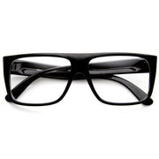 zeroUV Flat Top Square Clear Lens Fashion Glasses 8807 Glasses White Smoke Black
