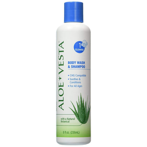 Aloe Vesta Aloe Vesta ConvaTec 2-N-1 Body Wash And Shampoo 8 Oz Shampoo White Smoke