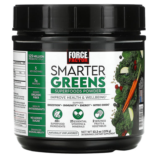 Force Factor Force Factor Smarter Greens Digestion Powder 30 Porciones Greens Black