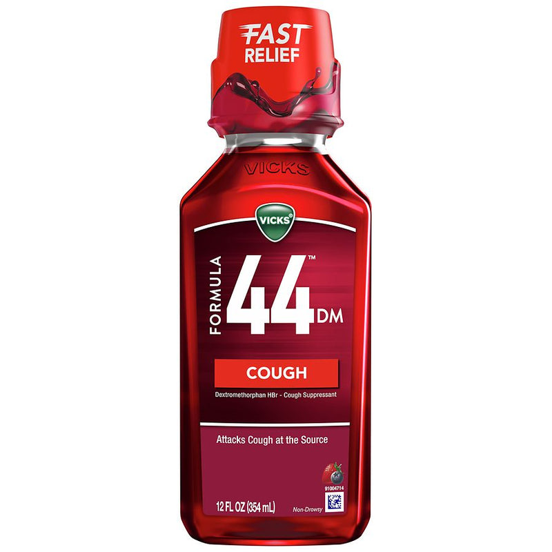 Vicks Vicks® Formula 44™ Non-Drowsy Cough Relief – Berry Flavor (6 fl oz) Personal Care White Smoke