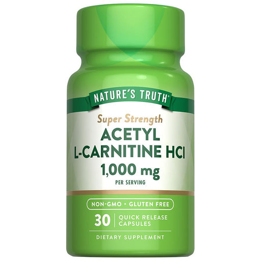 Nature's Truth NT Acetyl L-Crntn Cp 1,000 Mg 30 Rrl Vitamins & Supplements White Smoke