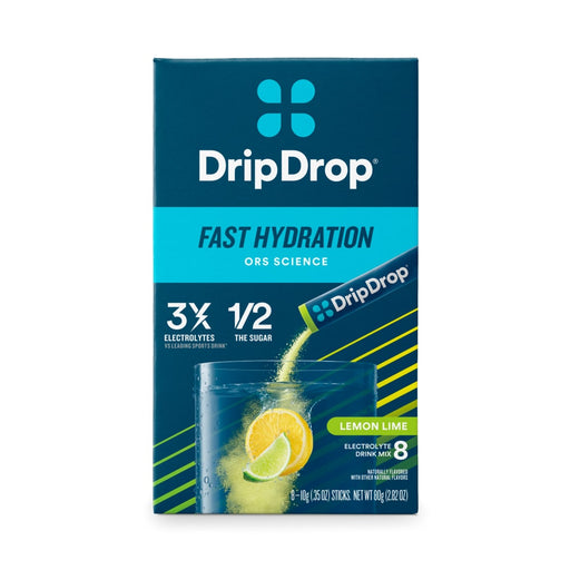 Drip Drop DripDrop Hydration Powder Vegan   Lemon Lime 8Ct Powdered Beverage Mixes Dark Slate Gray