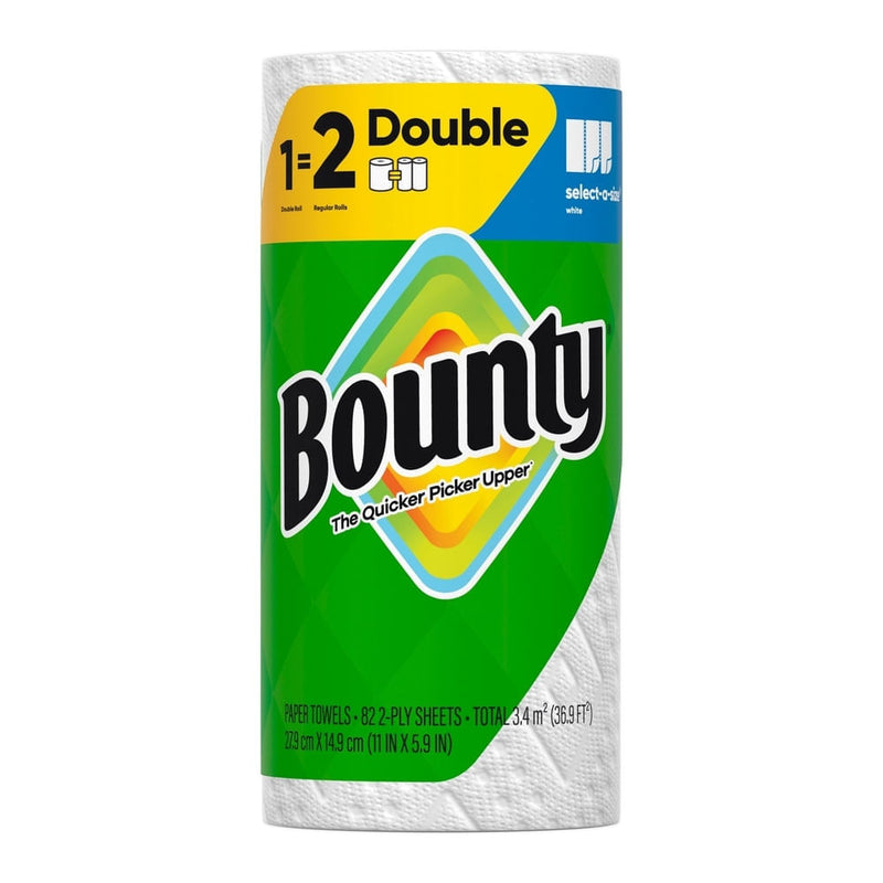 Bounty Bounty Select-a-Size Roll Paper Towels 2-Ply White Paper Towels Forest Green