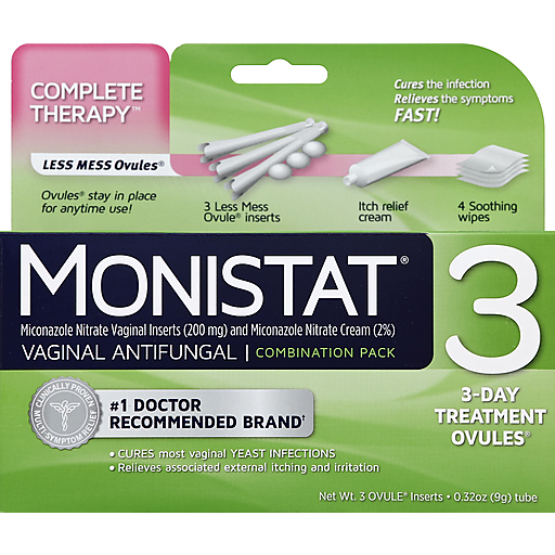 Monistat Monistat 3 Complete Therapy Vaginal Antifungal, 3-Day Treatment Ovules, Combination Pack Health & Beauty Olive Drab