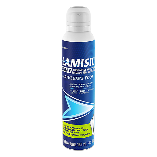 Lamisil Lamisil AT Prescription Strength Athletes Foot Spray, Antifungal Spray For Burning, Cracking, Scaling And Itch Relief - 4.2 Oz Breath Spray White Smoke