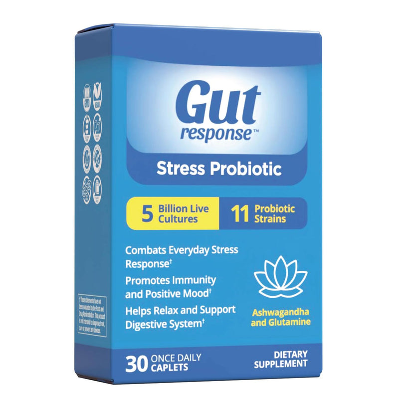 Gut Response Gut Response Stress Probiotic Caplets Vitamins & Supplements Steel Blue