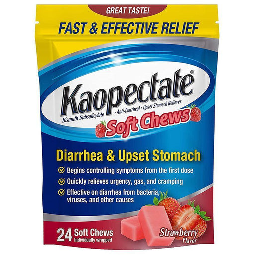 Kaopectate Kaopectate Diarrhea & Upset Stomach Soft Chews Strawberry Health & Beauty White Smoke