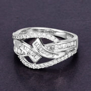 Bids.com 0.72 Carat Genuine White Diamond 14K White Gold Ring (E-F-G Color, VS-SI Clarity) Rings Dark Slate Gray size 6.00
