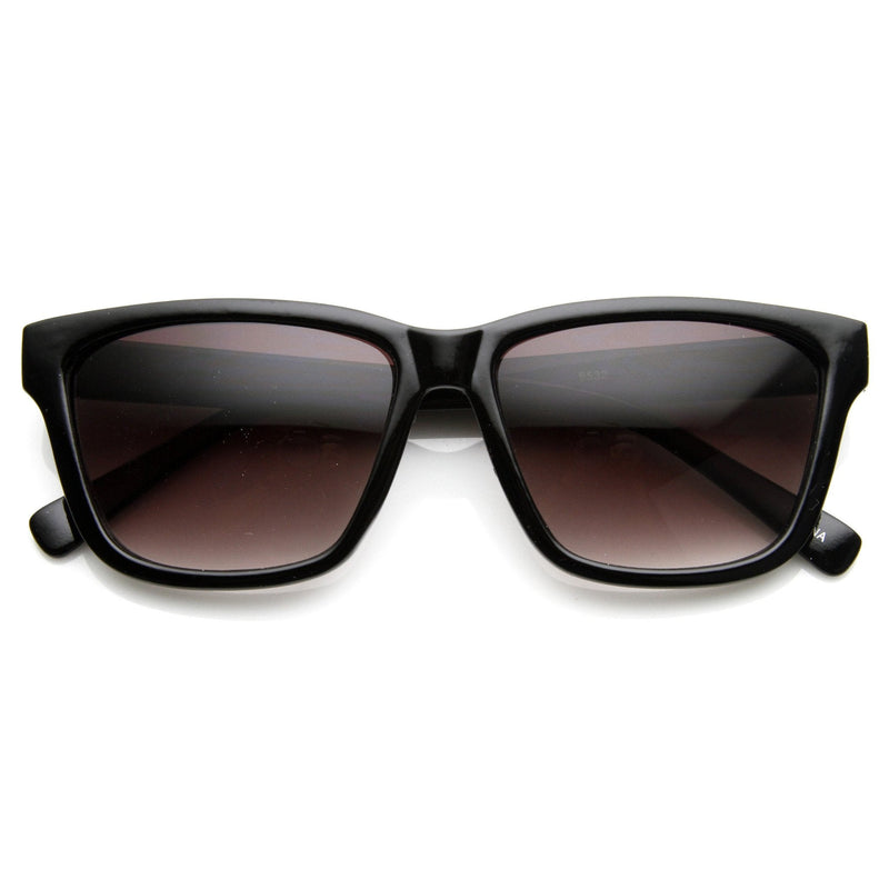 zeroUV European Dapper Square Aviator Sunglasses 8818 Sunglasses White Smoke Black Lavender