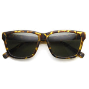 zeroUV European Dapper Square Aviator Sunglasses 8818 Sunglasses White Smoke Tortoise