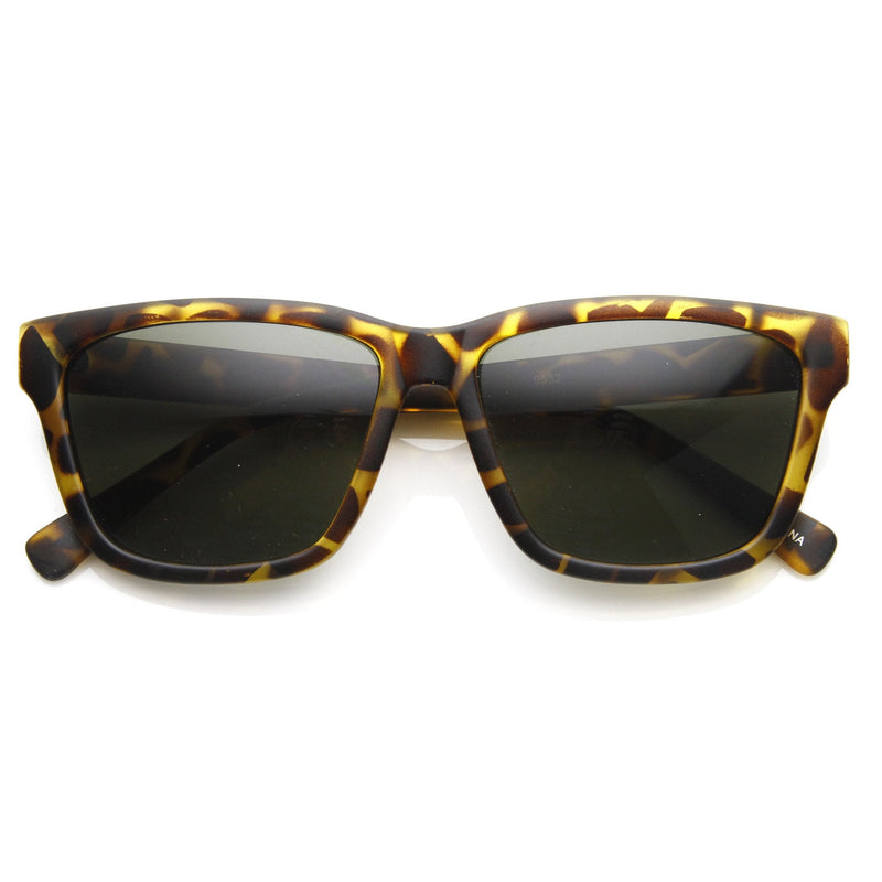 zeroUV European Dapper Square Aviator Sunglasses 8818 Sunglasses White Smoke Tortoise