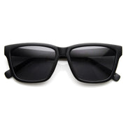 zeroUV European Dapper Square Aviator Sunglasses 8818 Sunglasses Dark Slate Gray Black Smoke