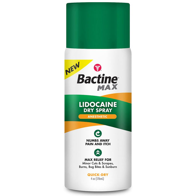 Bactine Bactine Max Pain Relief Dry Spray With Lidocaine, 4 Oz First Aid Lavender