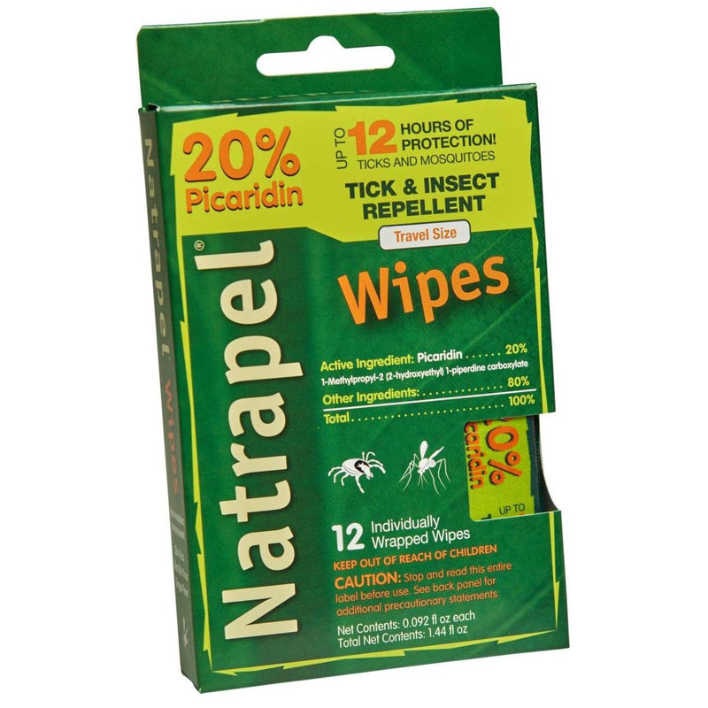 Natrapel Natrapel 8-Hour Insect Repellent Wipes, DEET-Free & Gear Safe, 12 Count Repellents White Smoke