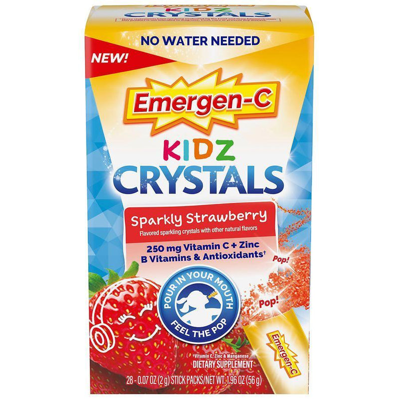Emergen-C Emergen-C Kids Immune Support Supplement Crystals Sparkly Strawberry Vitamins & Supplements White Smoke