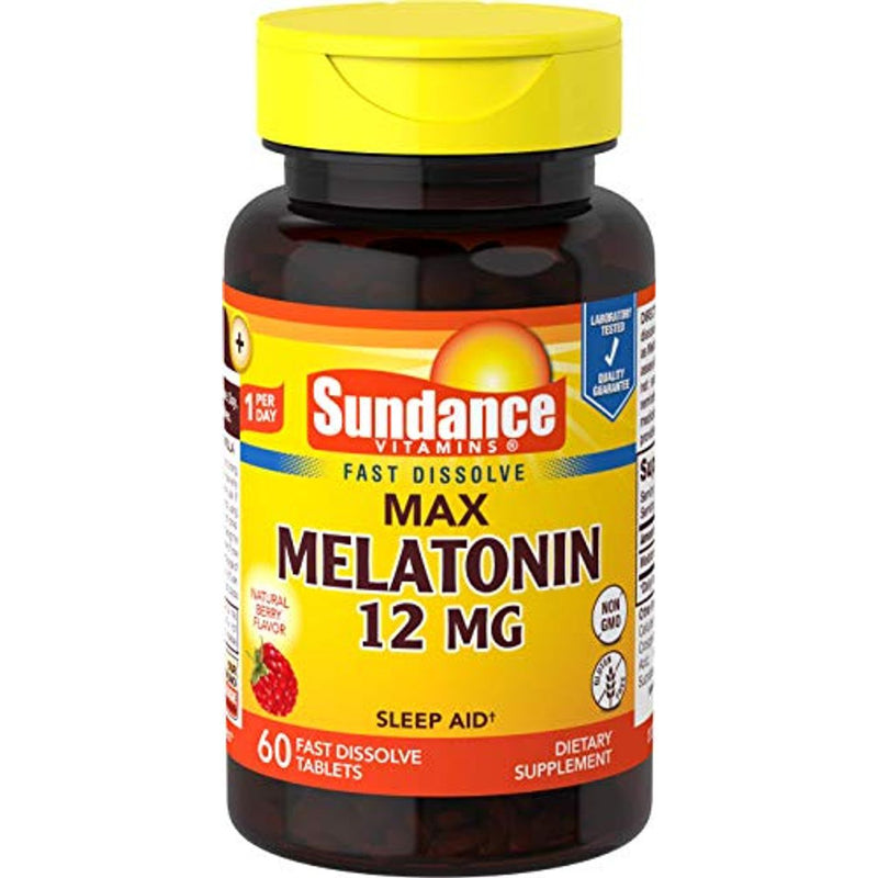Sundance Sundance Vitamins® Melatonin – 12 mg Tablets Vitamins & Supplements White Smoke