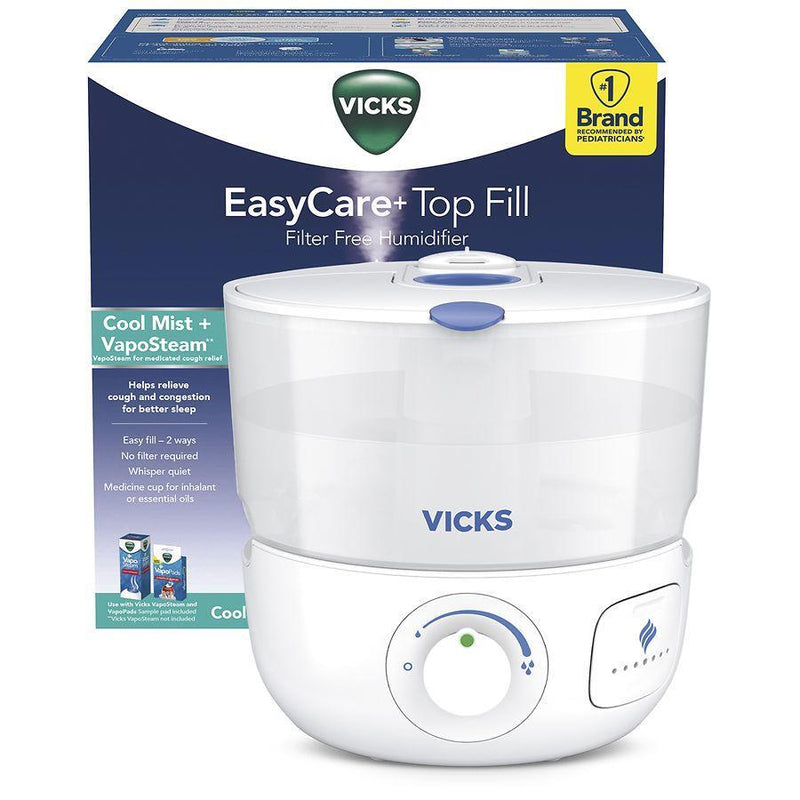 Vicks Vicks Easycare Top Fill Ultrasonic Humidifier White Humidifiers White Smoke