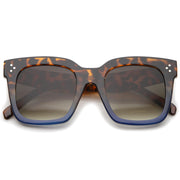 zeroUV Bold Oversize Square Horned Rim Flat Lens Sunglasses A252 Sunglasses White Smoke Tortoise Blue Lavender