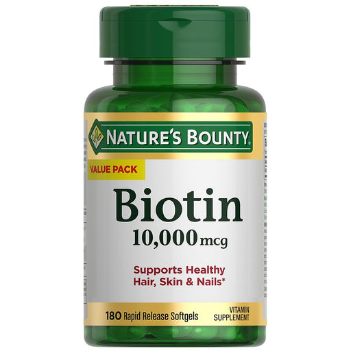 Nature's Bounty Nature’s Bounty® Biotin – 10,000 mcg Rapid Release Softgels Nails White Smoke