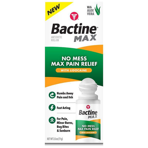 Bactine Max Bactine Max No Mess Lidocaine Roll-On Label Tapes & Refill Rolls White Smoke