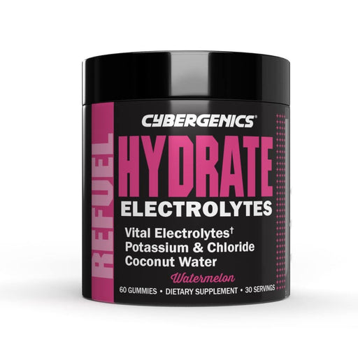 Cybergenics Cybergenics Hydrate Gummies, Vital Electrolytes, Supports Recovery, 60 Gummies Vitamins & Supplements White Smoke
