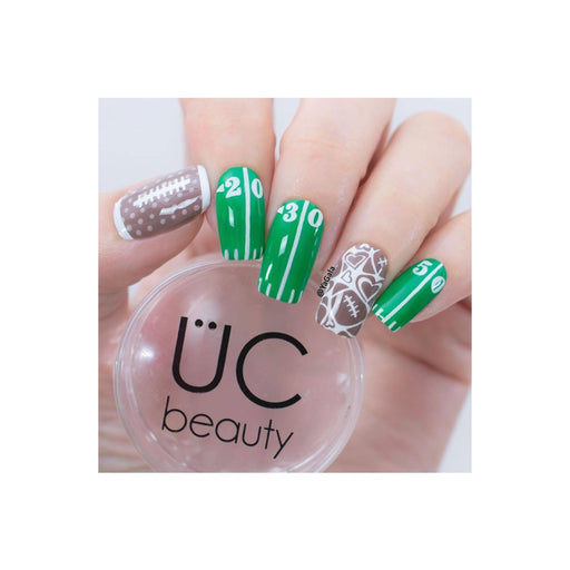 UberChic Beauty Football is Life Stamping Plate Rosy Brown