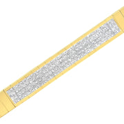 Bids.com 14K Yellow Gold 3 5/8 cttw Invisible Set Princess-Cut Diamond ID Tennis Bracelet (I-J Color, SI1-SI2 Clarity) - Size 7" Bracelets White Smoke Yellow.Gold / 7