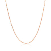 Bids.com 14k Rose Gold Diamond Cut Cable Link Chain 1.1mm Necklaces White Smoke 16 / Rose Gold,18 / Rose Gold,20 / Rose Gold