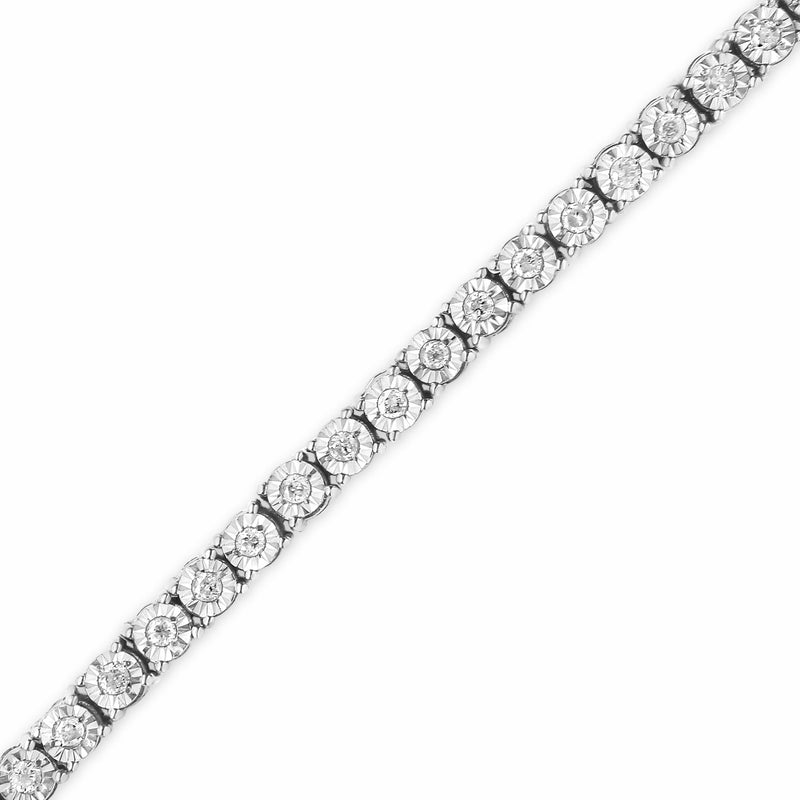 Bids.com .925 Sterling Silver 1.0 Cttw Miracle-Set Diamond Round Faceted Bezel Tennis Bracelet (I-J Color, I3 Clarity) - 7" Bracelets White Smoke 7 / Yellow.Sterling Silver,8 / Yellow.Sterling Silver,8 / Rose.Sterling Silver,7 / Rose.Sterling Silver,8 / White.Sterling Silver,7 / White.Sterling Silver,6 / White.Sterling Silver,6 / Yellow.Sterling Silver,6 / Rose.Sterling Silver,9 / Yellow.Sterling S