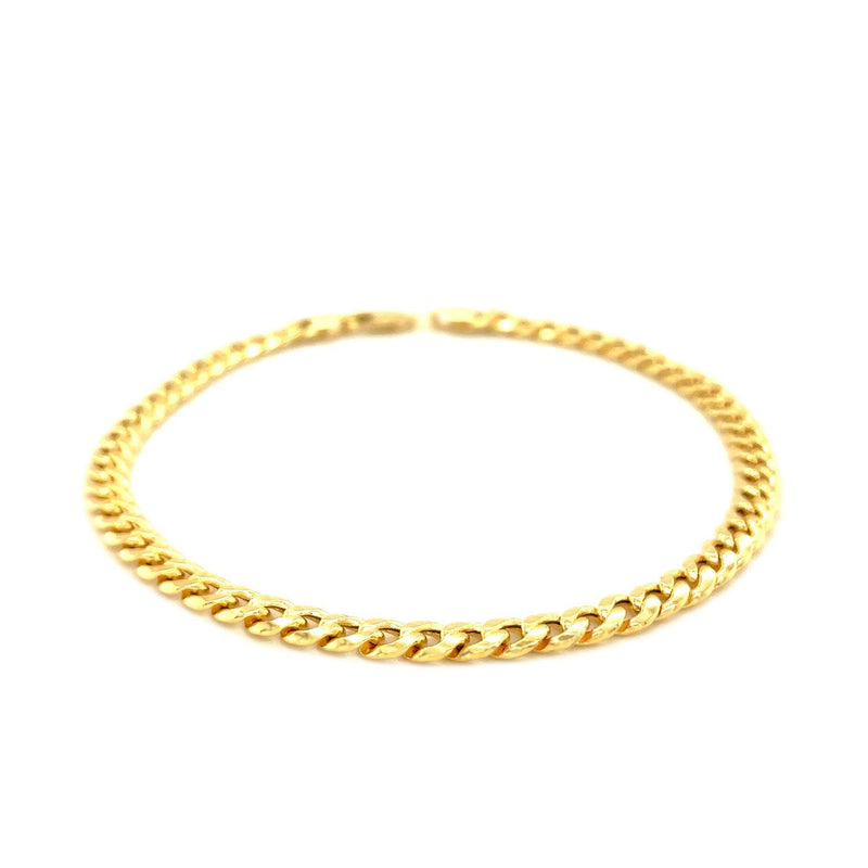 Bids.com 4.5mm 14k Yellow Gold Miami Cuban Semi Solid Bracelet Bracelets White Smoke 8.5 / Yellow Gold