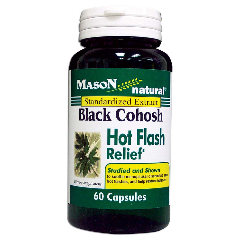Mason Natural Mason Natural Black Cohosh Hot Flash Relief Standardized Extract Capsules 60 Vitamins & Supplements Black
