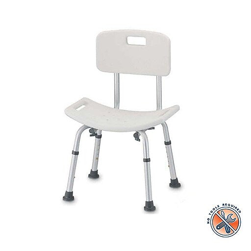 Nova Nova Bath Seat With Back - White Health Care White Smoke