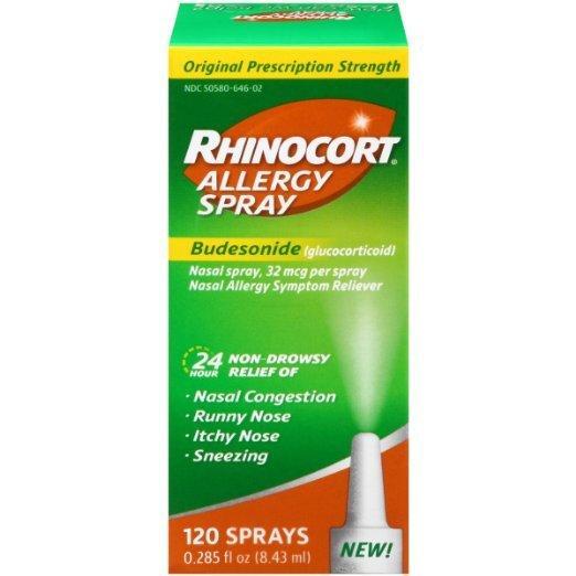Rhinocort Rhinocort Allergy Nasal Spray, 24 Hour Relief, 120 Spray Health & Beauty Dark Green