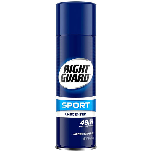 Right Guard Right Guard® Sport Antiperspirant &amp; Deodorant – 4-in-1 Unscented Aerosol (6 oz) Personal Care Midnight Blue