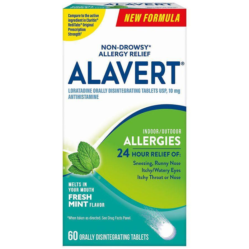 Alavert Alavert Tablets Indoor/Outdoor Fresh Mint Flavor Allergies Health Care White Smoke