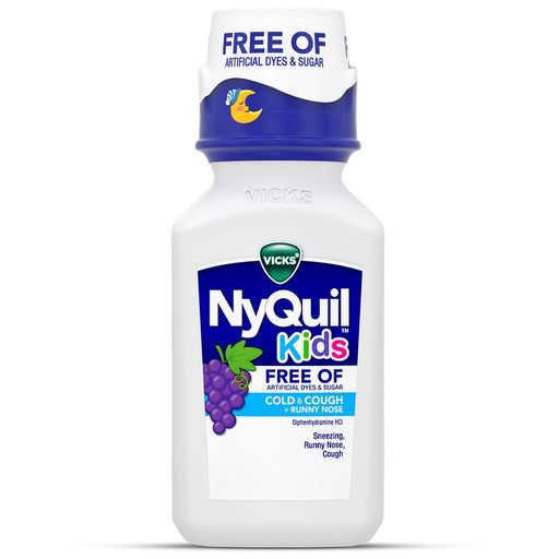 Vicks Nyquil Vicks® NyQuil™ Kids Nighttime – Honey Flavor (Artificial Free Formula) Grapes White Smoke