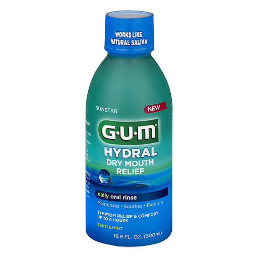Gum Gum Hydral Daily Oral Rinse, Gentle Mint Oral Care White Smoke