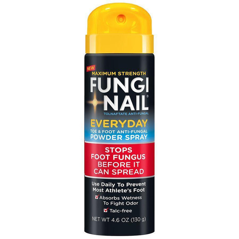 Fungi Nail Fungi-Nail Everyday Antifungal Powder Spray, 4.6 oz – Tolnaftate 1% Treatment Foot Care Black