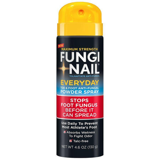 Fungi Nail Fungi-Nail Everyday Antifungal Powder Spray, 4.6 oz – Tolnaftate 1% Treatment Foot Care Black