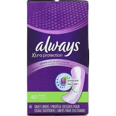 0 Always Liner Dri Long Unscented 6x40 Ct Diaper Liners Dark Slate Blue