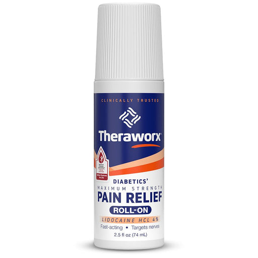 Theraworx Theraworx® for Diabetics – Max Strength Pain Relief (4% Lidocaine) Health Care Light Gray