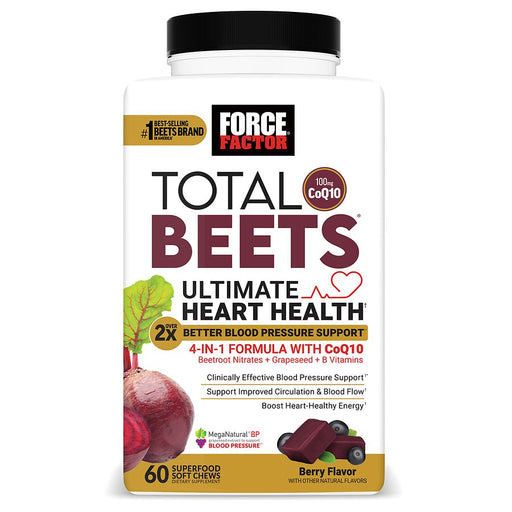 Force Factor Force Factor Total Beets Ultimate Heart Health Soft Chews Berry Beets White Smoke